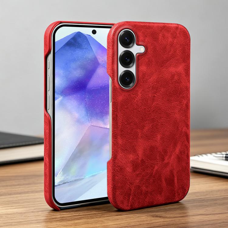 For Galaxy A55 5G Retro-skin Magnetic Vegan Leather Back Phone Case