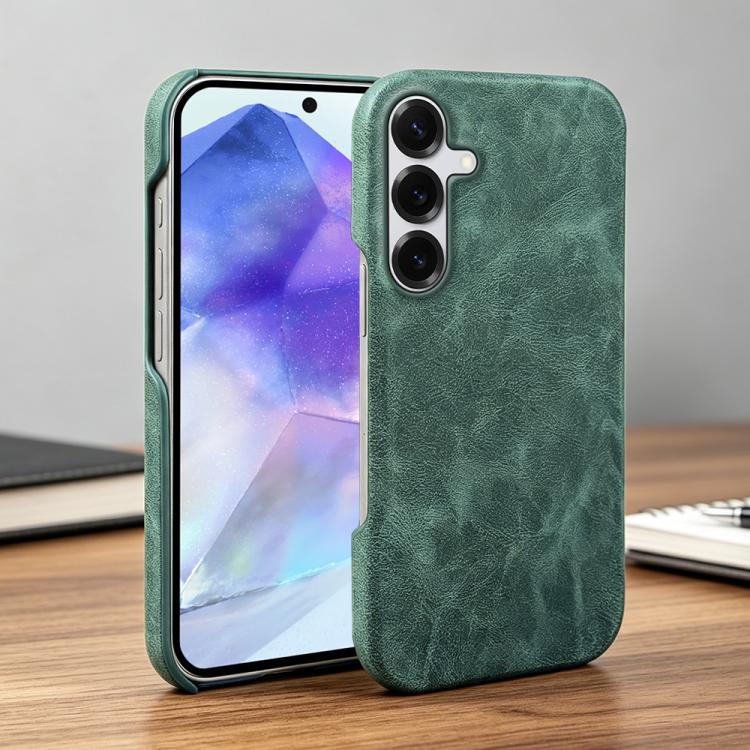 For Galaxy A55 5G Retro-skin Magnetic Vegan Leather Back Phone Case