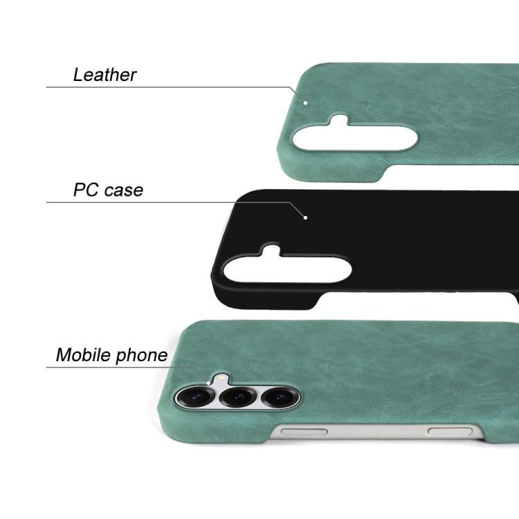 For Galaxy A55 5G Retro-skin Magnetic Vegan Leather Back Phone Case