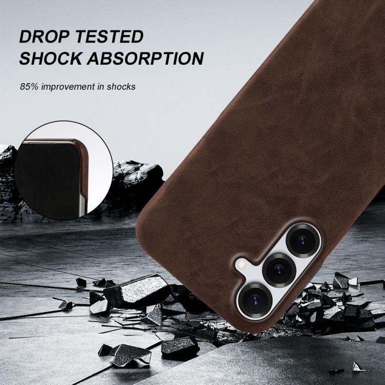 For Galaxy A55 5G Retro-skin Magnetic Vegan Leather Back Phone Case