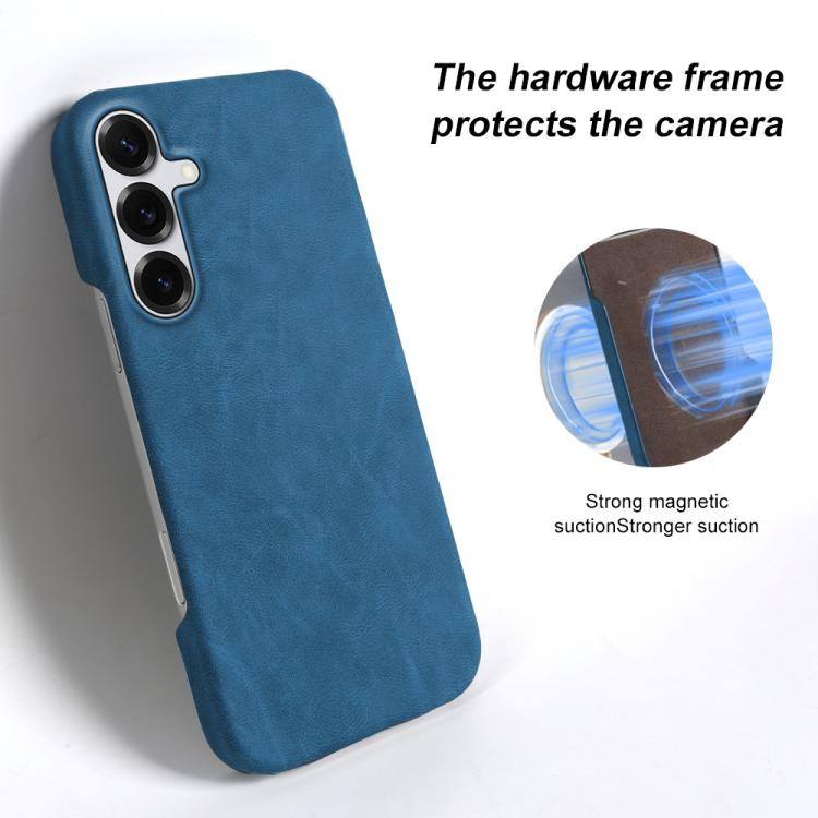 For Galaxy A55 5G Retro-skin Magnetic Vegan Leather Back Phone Case