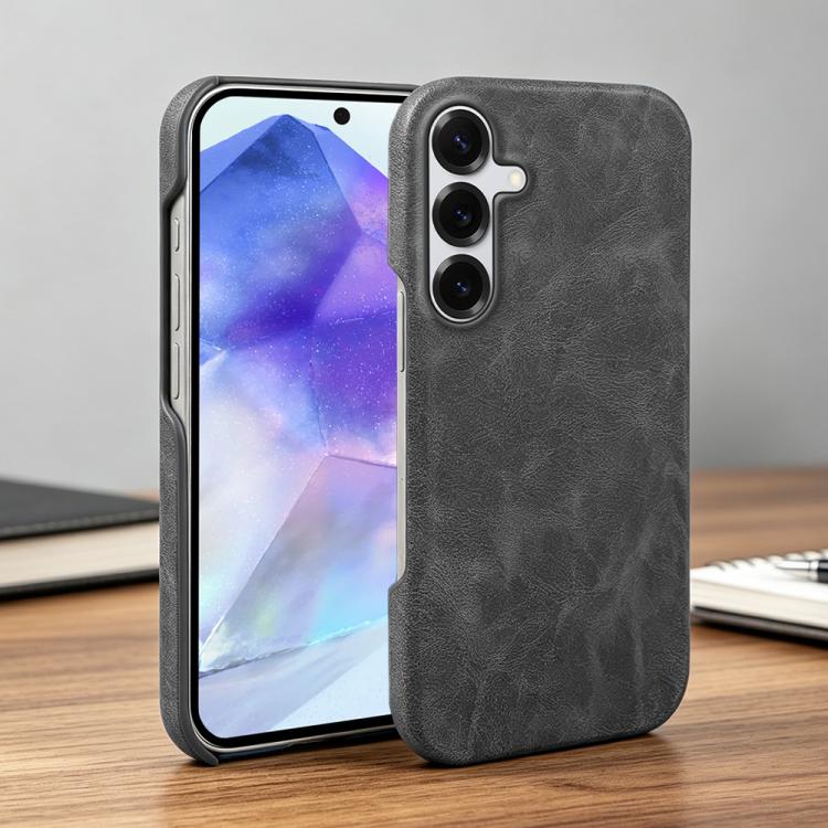 For Galaxy A55 5G Retro-skin Magnetic Vegan Leather Back Phone Case