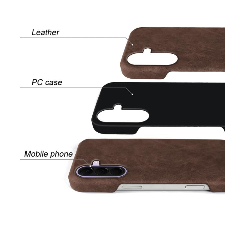 For Galaxy A37 Retro-skin Magnetic Vegan Leather Back Phone Case