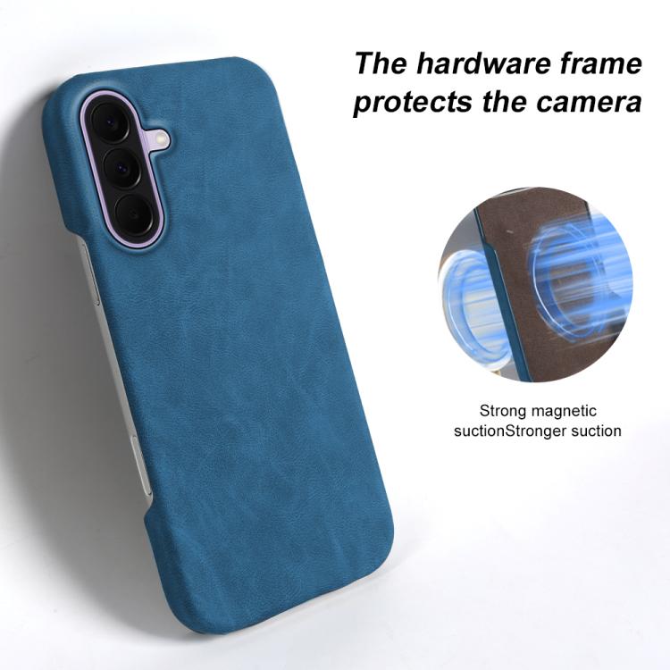 For Galaxy A37 Retro-skin Magnetic Vegan Leather Back Phone Case