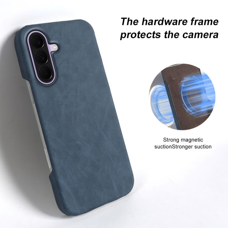 For Galaxy A37 Retro-skin Magnetic Vegan Leather Back Phone Case