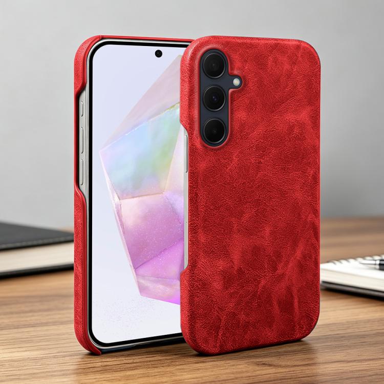 For Galaxy A35 5G Retro-skin Magnetic Vegan Leather Back Phone Case