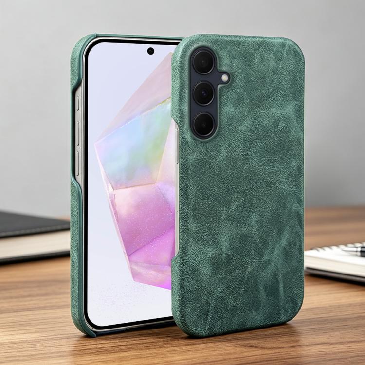 For Galaxy A35 5G Retro-skin Magnetic Vegan Leather Back Phone Case