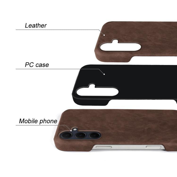 For Galaxy A35 5G Retro-skin Magnetic Vegan Leather Back Phone Case