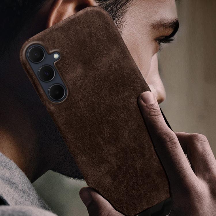 For Galaxy A35 5G Retro-skin Magnetic Vegan Leather Back Phone Case