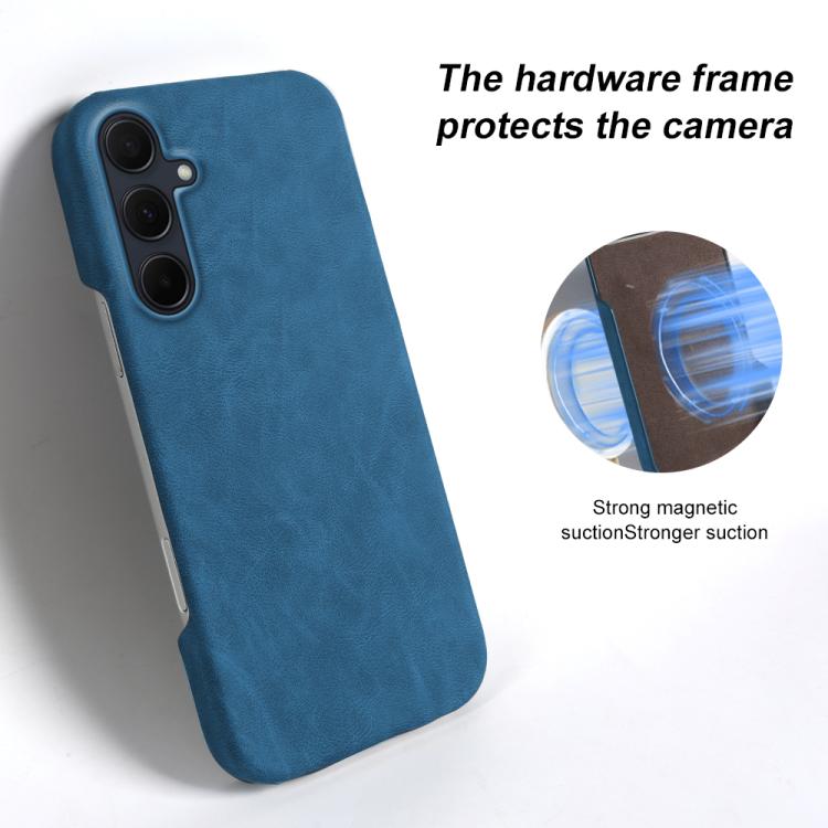 For Galaxy A35 5G Retro-skin Magnetic Vegan Leather Back Phone Case