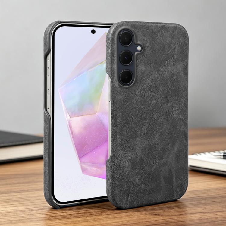 For Galaxy A35 5G Retro-skin Magnetic Vegan Leather Back Phone Case