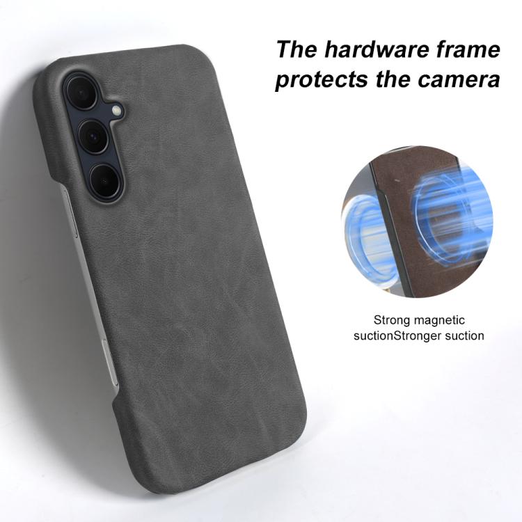For Galaxy A35 5G Retro-skin Magnetic Vegan Leather Back Phone Case