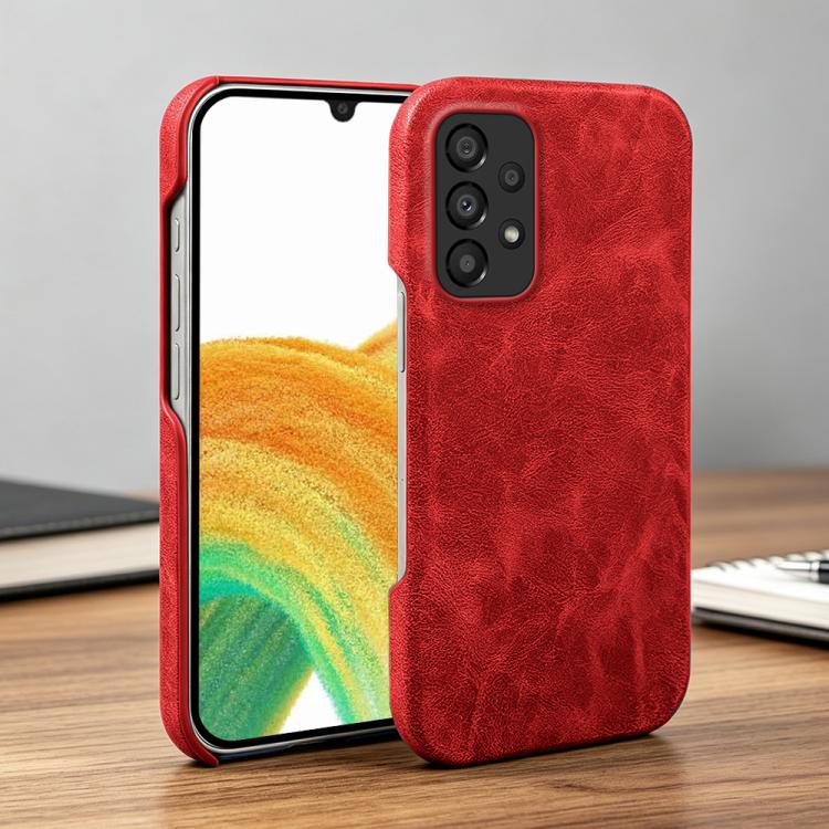 For Galaxy A33 5G Retro-skin Magnetic Vegan Leather Back Phone Case