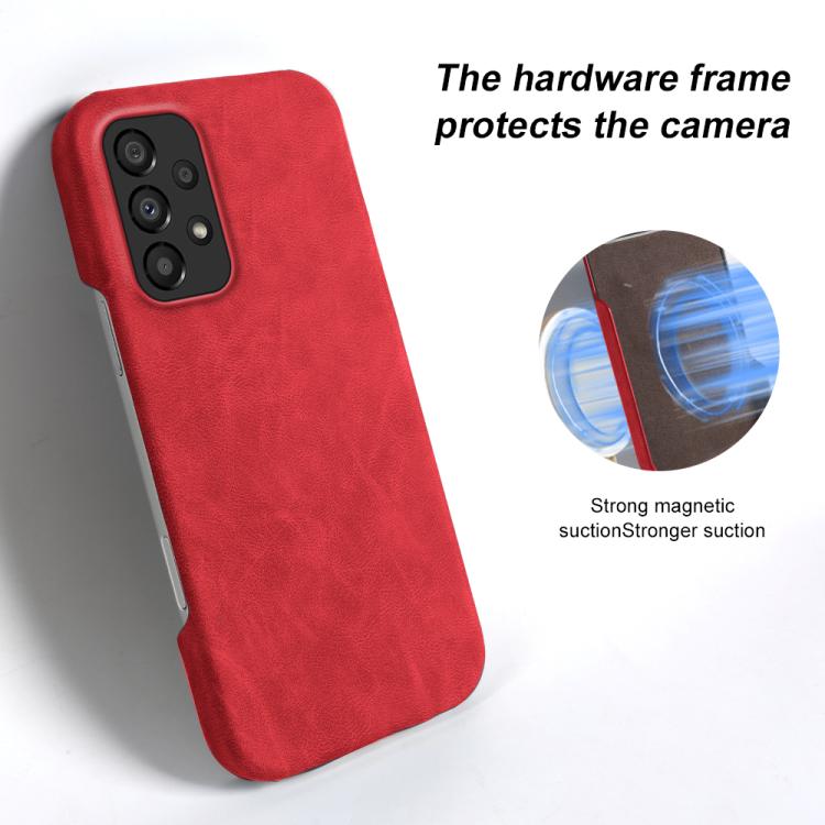 For Galaxy A33 5G Retro-skin Magnetic Vegan Leather Back Phone Case