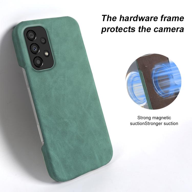 For Galaxy A33 5G Retro-skin Magnetic Vegan Leather Back Phone Case