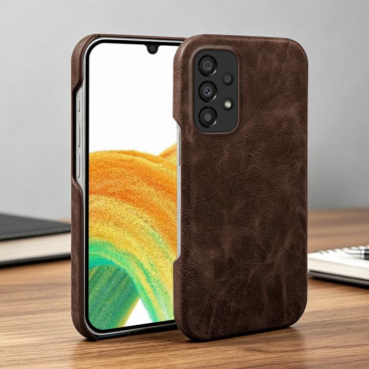 For Galaxy A33 5G Retro-skin Magnetic Vegan Leather Back Phone Case