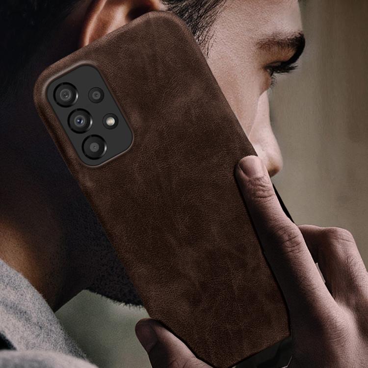 For Galaxy A33 5G Retro-skin Magnetic Vegan Leather Back Phone Case