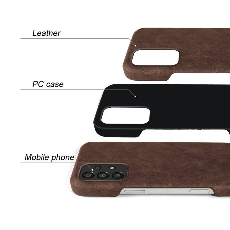 For Galaxy A33 5G Retro-skin Magnetic Vegan Leather Back Phone Case