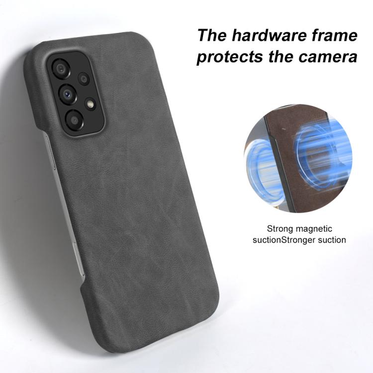 For Galaxy A33 5G Retro-skin Magnetic Vegan Leather Back Phone Case