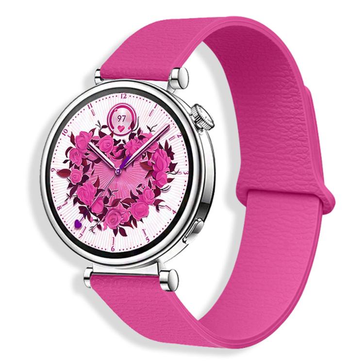 20mm Lychee Pattern Magnetic Loop Silicone Watch Band