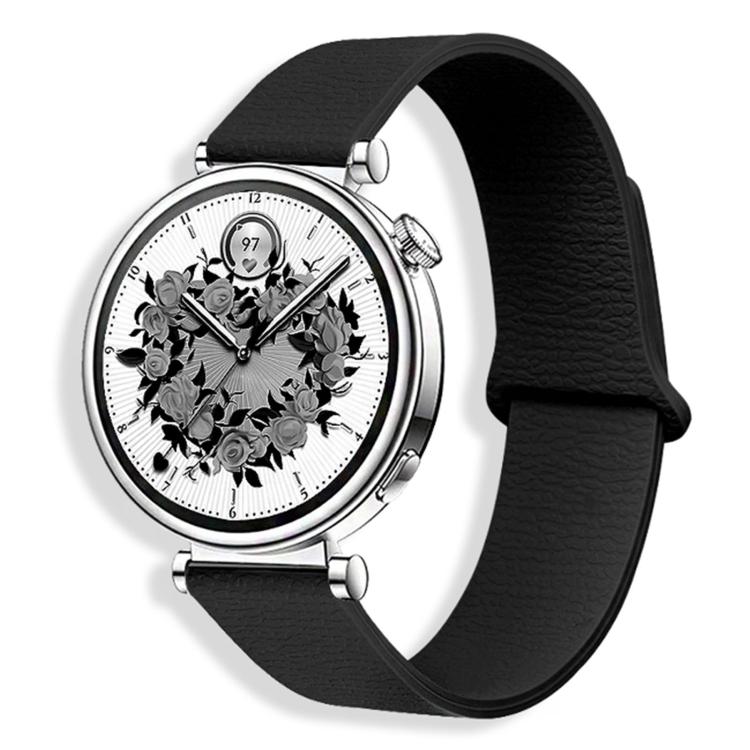 20mm Lychee Pattern Magnetic Loop Silicone Watch Band