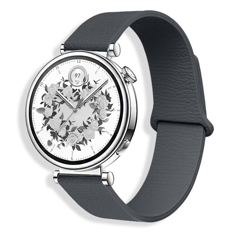20mm Lychee Pattern Magnetic Loop Silicone Watch Band