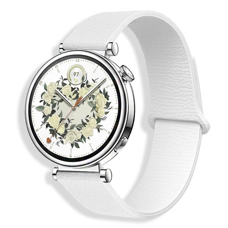 20mm Lychee Pattern Magnetic Loop Silicone Watch Band