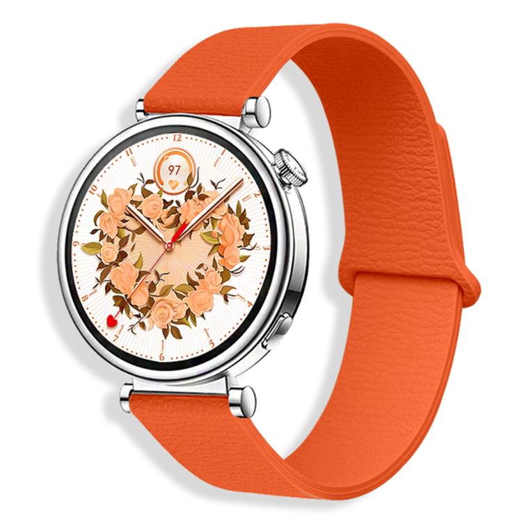 20mm Lychee Pattern Magnetic Loop Silicone Watch Band