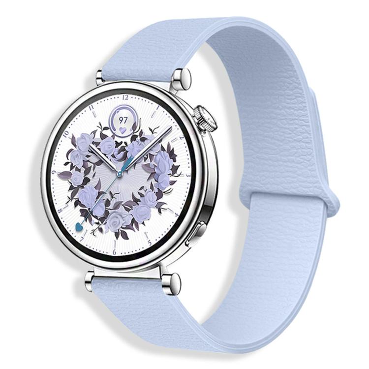 20mm Lychee Pattern Magnetic Loop Silicone Watch Band