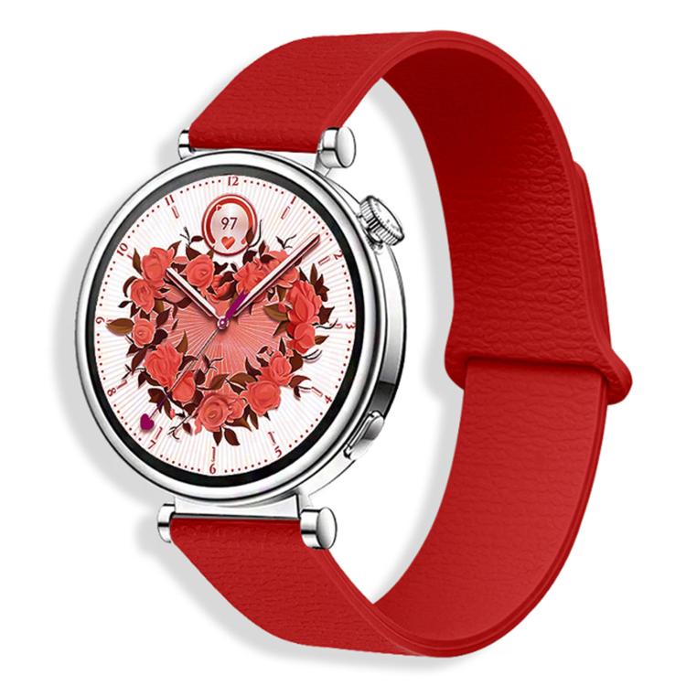 20mm Lychee Pattern Magnetic Loop Silicone Watch Band