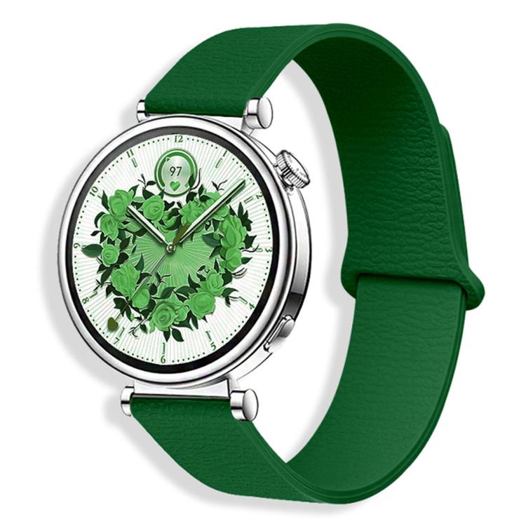 20mm Lychee Pattern Magnetic Loop Silicone Watch Band