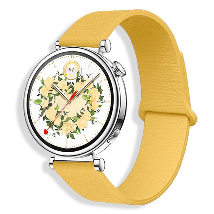 20mm Lychee Pattern Magnetic Loop Silicone Watch Band