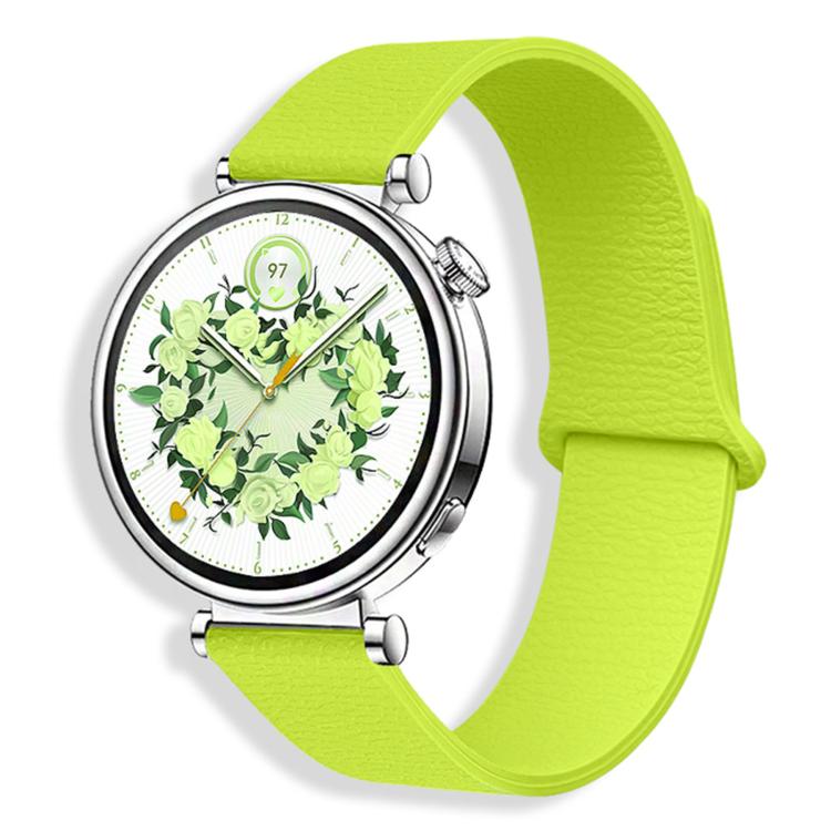 20mm Lychee Pattern Magnetic Loop Silicone Watch Band
