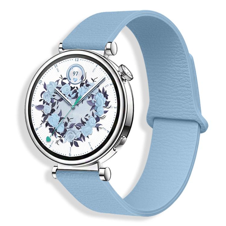 20mm Lychee Pattern Magnetic Loop Silicone Watch Band