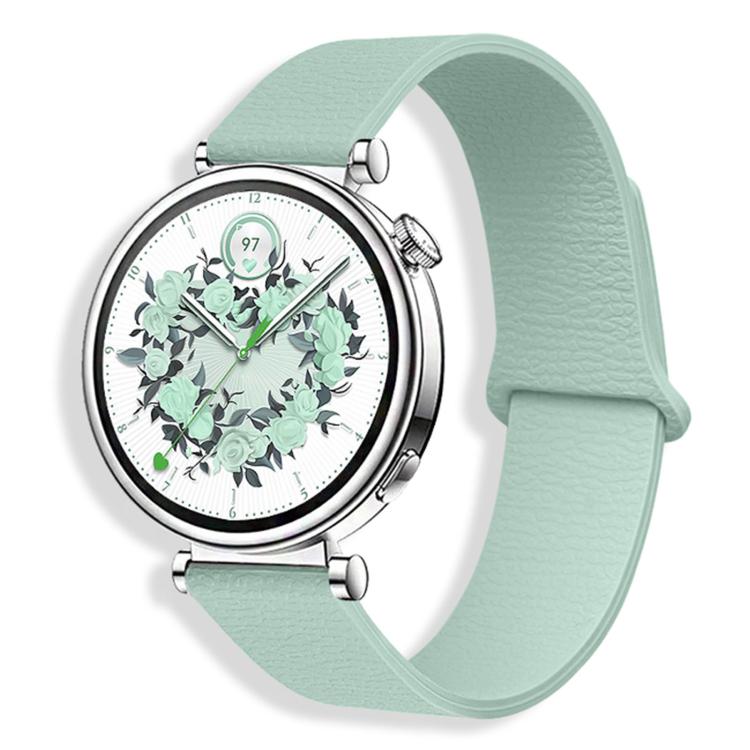 20mm Lychee Pattern Magnetic Loop Silicone Watch Band
