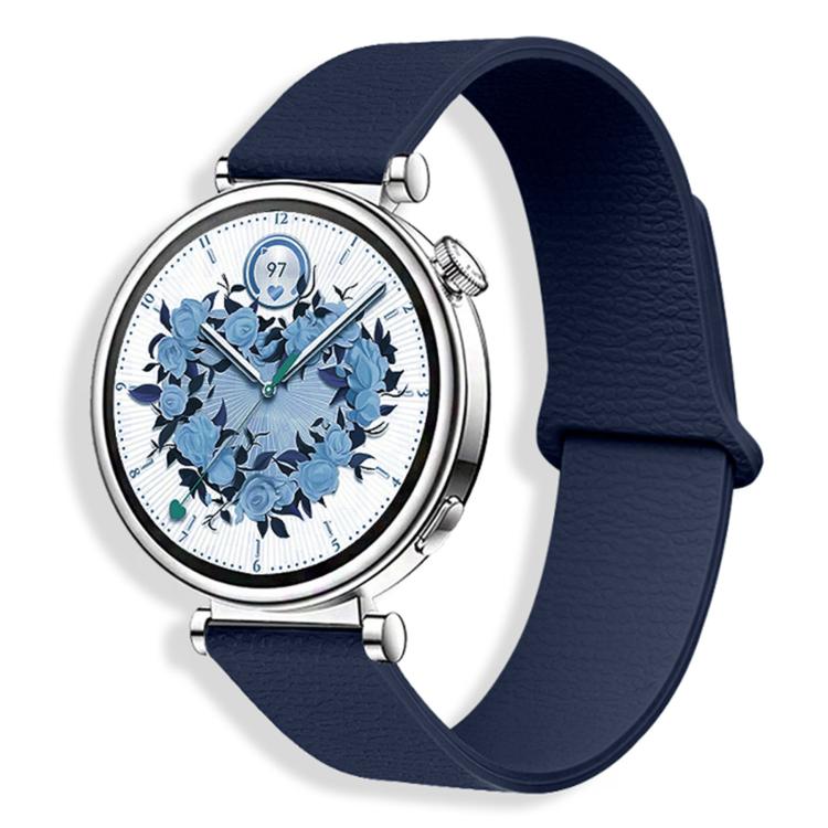20mm Lychee Pattern Magnetic Loop Silicone Watch Band