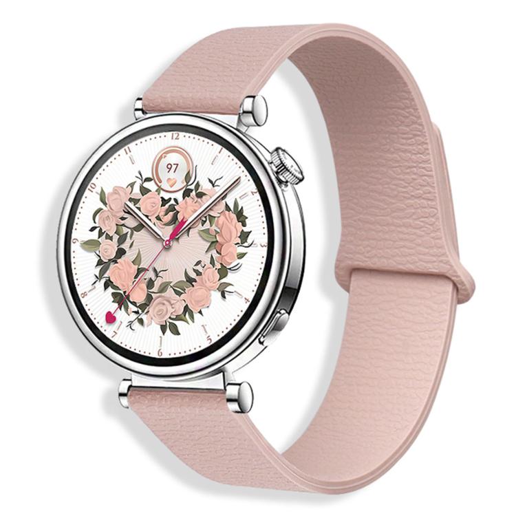 20mm Lychee Pattern Magnetic Loop Silicone Watch Band