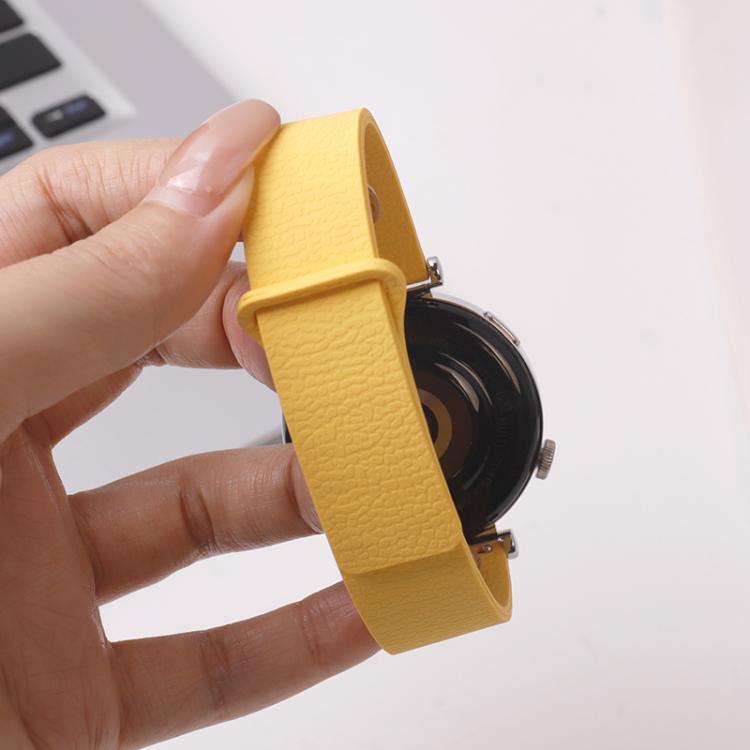 20mm Lychee Pattern Magnetic Loop Silicone Watch Band