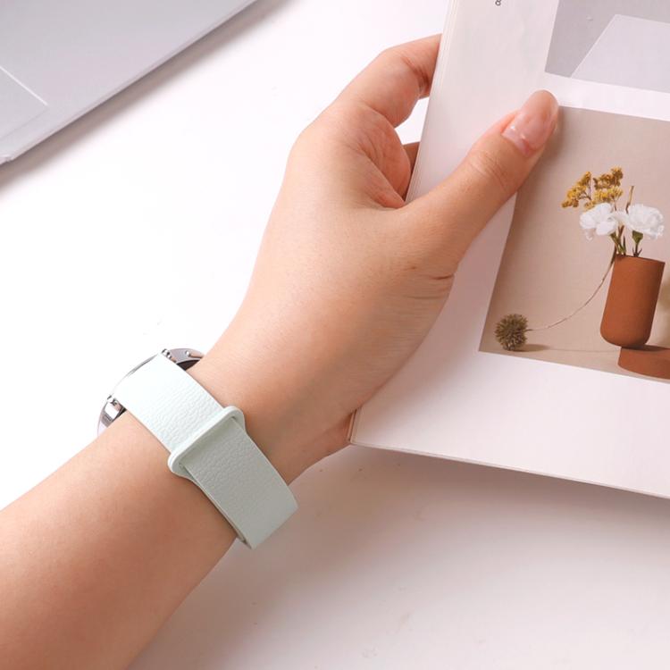 20mm Lychee Pattern Magnetic Loop Silicone Watch Band