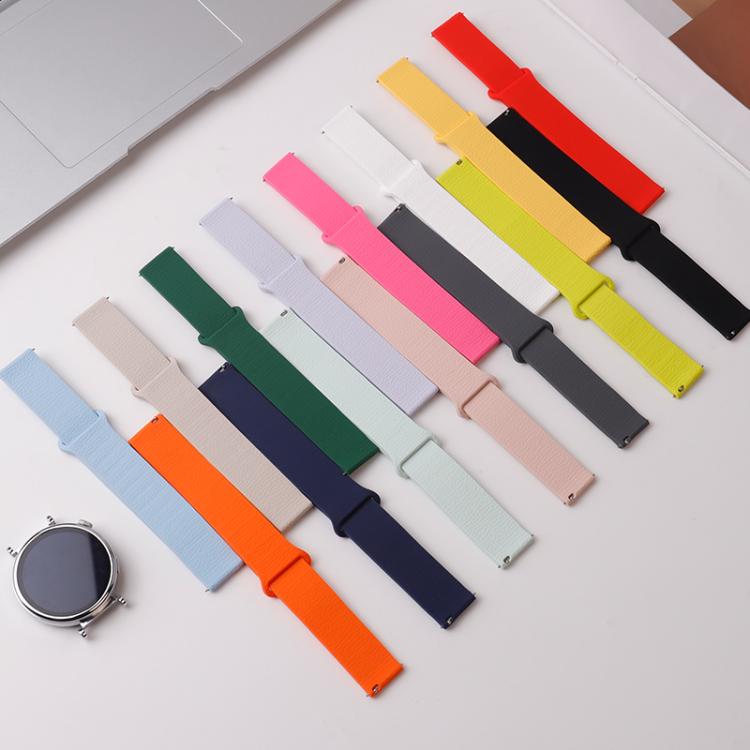 20mm Lychee Pattern Magnetic Loop Silicone Watch Band