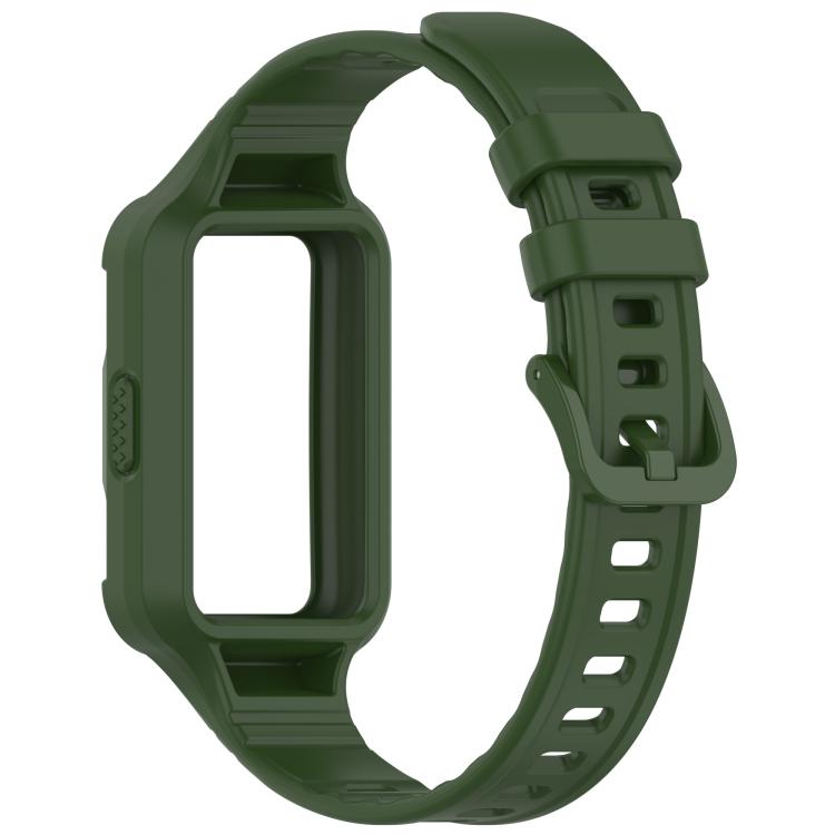 For Huawei Band 11 / 11 NFC Integrated Armor Solid Color Silicone Watch Band