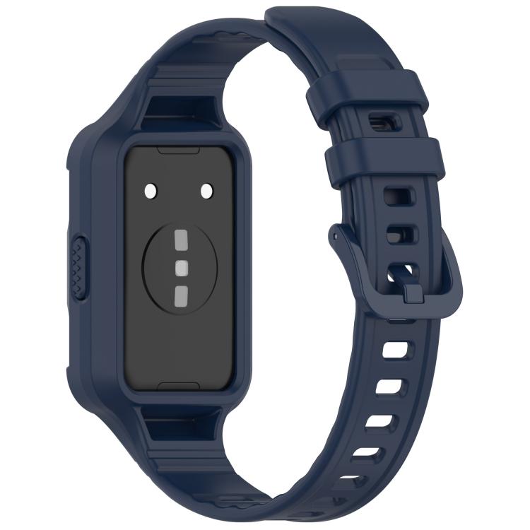For Huawei Band 11 / 11 NFC Integrated Armor Solid Color Silicone Watch Band