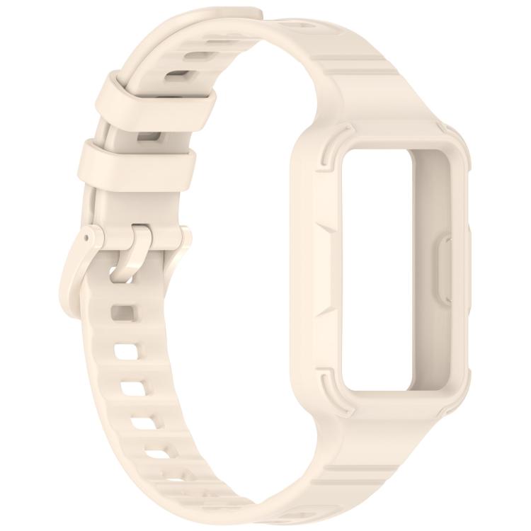 For Huawei Band 11 / 11 NFC Integrated Armor Solid Color Silicone Watch Band