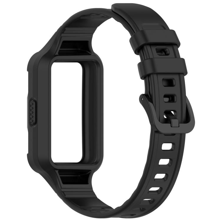 For Huawei Band 11 / 11 NFC Integrated Armor Solid Color Silicone Watch Band