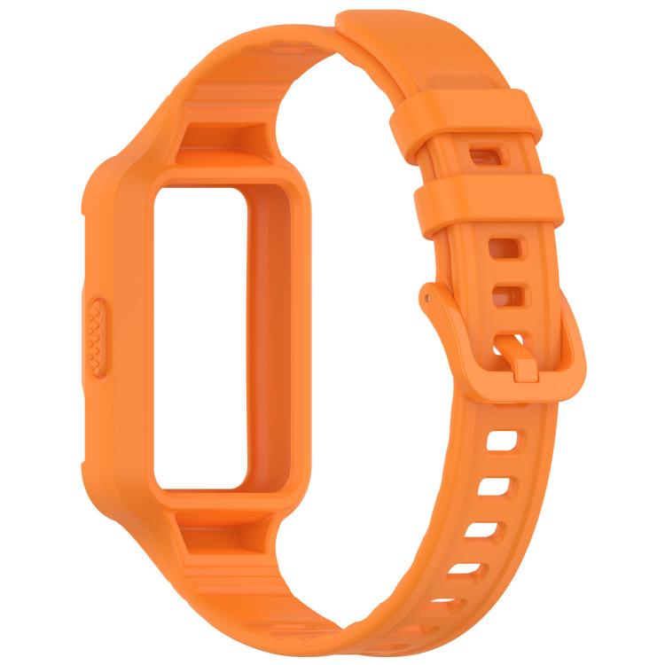 For Huawei Band 11 / 11 NFC Integrated Armor Solid Color Silicone Watch Band