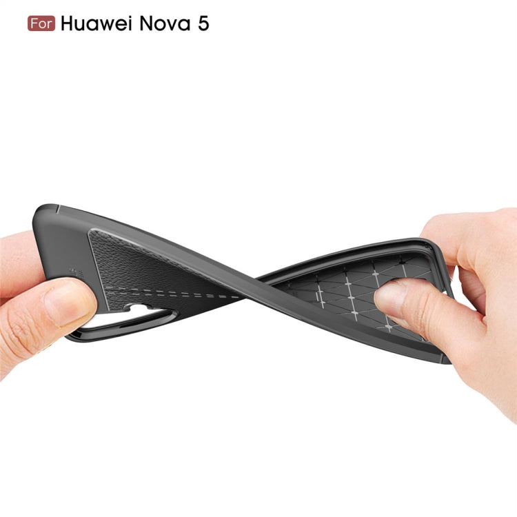 Litchi Texture TPU Shockproof Case for Huawei Nova 5