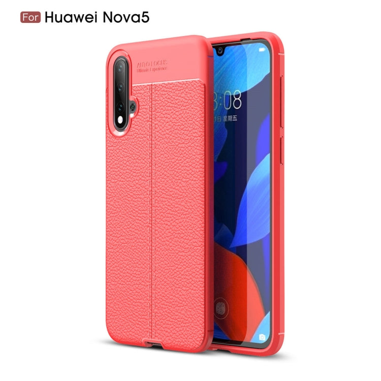 Litchi Texture TPU Shockproof Case for Huawei Nova 5