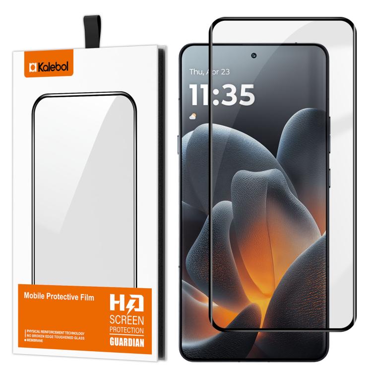 For Motorola Signature 5G Kalebol Curved Full Glue High-Aluminum Full-Coverage Anti-Fingerprint Screen-Printed HD Tempered Glass Film