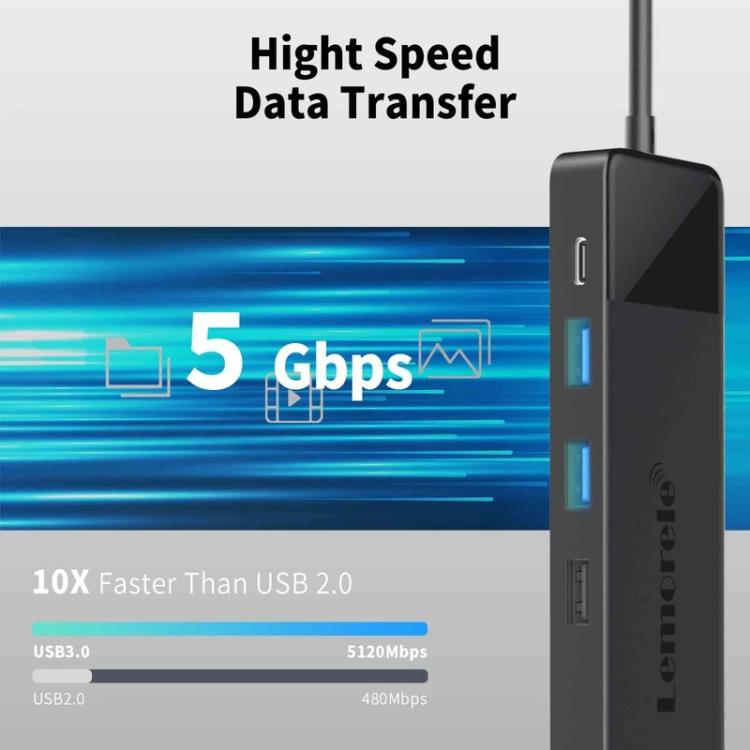 Lemorele TC100 13 in 1 Type-C Docking Station HDMI-compatible Gigabit PD Charging Adapter