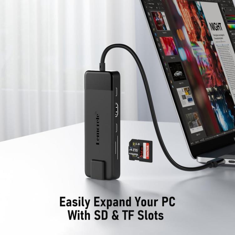 Lemorele TC93 10 in 1 Type-C Docking Station HDMI-compatible Gigabit PD Charging Adapter